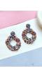 Multicolor Crystal Studded Handmade Beaded Earrings for