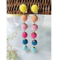 Rainbow Hues Handmade Beaded Earrings forgirls,Women