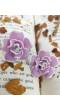 Lavender Purple Rose Flower Stud Earrings for Girls