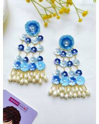 Buy Online Crunchy Fashion Earring Jewelry Mandala Heart Beaded Earrings - Statement Party Wear for Girls Drops & Danglers CFE2226