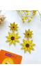 Yellow Sunflower Party Wear Beaded Earrings for Women & Girls
