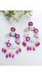 Handmade Pink, White & Purple Floral Bedazzling Jewellery for Women