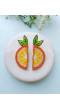 Tangerine Studs- Quirky Beaded Orange Stud Earrings for Girls