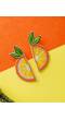 Tangerine Studs- Quirky Beaded Orange Stud Earrings for Girls