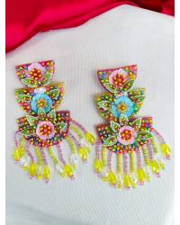 Buy Online Crunchy Fashion Earring Jewelry Oxidized Silver Boho Handmade Dangler Earrings for Women Drops & Danglers CFE2056