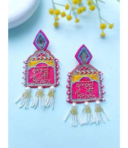 'Dulhan ki Behen' Beaded Earrings for Wedding Haldi Mehndi Occasions