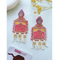 Dulhe Ki Behen Handmade Beaded Wedding Earrings for Girls