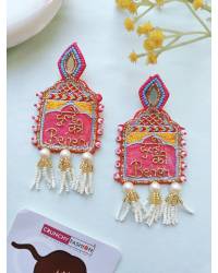 Buy Online Royal Bling Earring Jewelry Stunning Green Kundan Chandbalis Earrings for Girls Drops & Danglers RAE2495