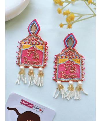 Dulhe Ki Behen Handmade Beaded Wedding Earrings for Girls