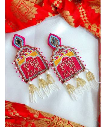 Dulhan Ki Maa Handmade Beaded Danger Earrings