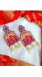 Dulhan Ki Maa Handmade Beaded Danger Earrings