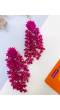 Floral Tassel Hot Pink Handmade Earrings for Women