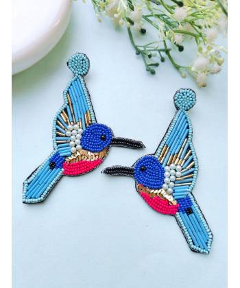 FlyHigh Bird Quirky Handmade Beaded Earrings for women