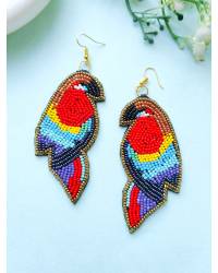Buy Online Crunchy Fashion Earring Jewelry Off-White Beaded Flower Stud Earrings for Women and Girls Drops & Danglers CFE2188