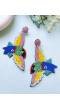 Fly Free Beaded Birds Earrings: Handmade Quirky Embroided Earrings for Girls