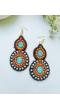 Beaded Bliss: Multicolored Handmade Tribal Earrings for Stylish Women