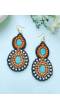 Beaded Bliss: Multicolored Handmade Tribal Earrings for Stylish Women