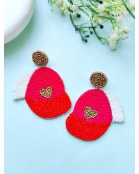 Buy Online Royal Bling Earring Jewelry Pink Stone Studded Oxidized Silver Earrings for Girls Jewellery RAE2500