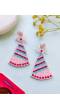 Festive Radiance: Multicolor Beaded Handmade Drop Earrings for Women and Girls