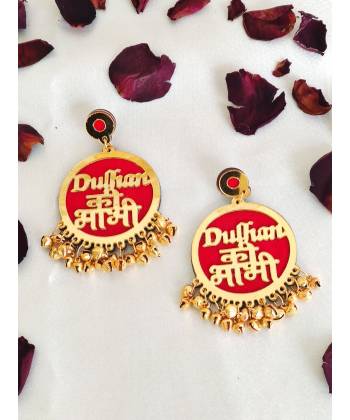Dulhan Ki Bhabhi Red Dangler Earrings for Women & Girls