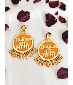 Dulhan Ki Bhabhi Yellow Gold Earrings for women