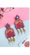 Dulhan ki Maasi- Vibrant Pink Handmade Earrings for Haldi Mehndi