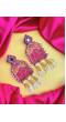 Dulhan ki Maasi- Vibrant Pink Handmade Earrings for Haldi Mehndi