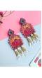 Dulhan ki Daadi- Vibrant Pink Handmade Earrings for Haldi Mehndi