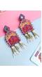 Dulhan ki Bua- Vibrant Pink Beaded Earrings for Haldi Mehndi