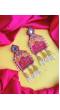 Dulhan ki Naani- Vibrant Pink Beaded Earrings for Haldi Mehndi