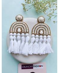 Buy Online Royal Bling Earring Jewelry Traditional Floral Gold  Plated Peach Dangler Earring RAE1374 Jewellery RAE1374