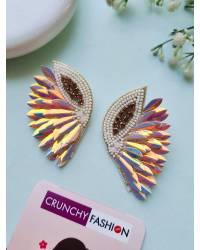 Buy Online Crunchy Fashion Earring Jewelry Handmade Yellow-White Flower Pearl Choker Set for Haldi/ Handmade Beaded Jewellery CFS0459