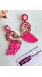 Pink Flamingo Beaded Earrings for Women & Girls