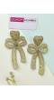 Bow Blossom Silver Handmade Beaded Earrings for Women