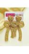 Bow Blossom Golden Handmade Beaded Earrings for Women