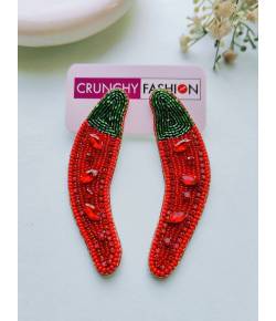 Mirchi Earrings: Red Hot Handmade Earrings for Women