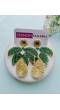 Tropical Palm Tree Beaded Earrings for Women