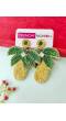 Tropical Palm Tree Beaded Earrings for Women