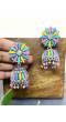 Multicolored Traditional Floral Jhumka Earrings for Girls and Women