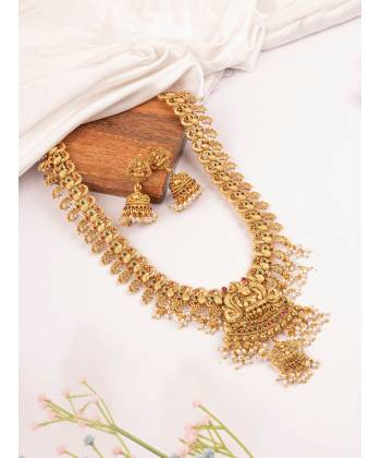Gold Plated Lakshmi Devi Temple Jewellery for Women