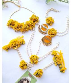 Dulhaniya Haldi-Mehndi Floral Bridal Jewelry Set