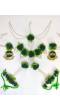 Dulhaniya Green Haldi-Mehndi Bridal Floral Jewelry Set for Women