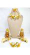 Dulhaniya Charm - Yellow and White Floral Haldi-Mehndi Jewelry Set for Brides