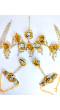 Floral Fiesta Multilayer Haldi Bridal Jewelry Set in Yellow and White