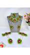 Handmade Haldi Mehndi Floral Ensemble - Green Color Ethnic Bridal Jewellery Set