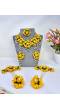 Yellow Flowers Jewellery Set for Haldi and Mehndi