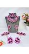 Baby Pink Handmade Floral Bridal Jewellery Set for Haldi, Mehndi, Baby Shower