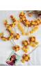 Yellow-Orange Artificial Floral Jewellery Set for Haldi and Mehndi Occasions