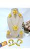 Yellow Flower Long Necklace Bridal Jewelry Set for Haldi, Mehndi, Baby Shower