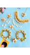 Yellow Floral and Cowrie Shell Bridal Jewellery Set for Haldi